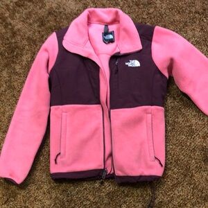 The North Face Pink and Burgundy Fleece Jacket